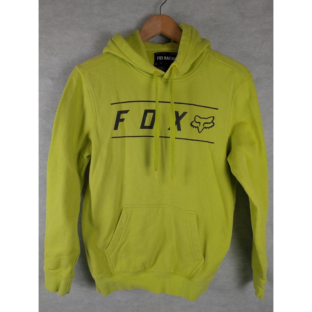 Fox Racing Sweatshirt Mens Small Yellow Hoodie Motocross